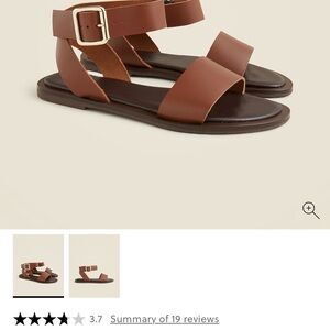 J. Crew Brown Italian made Leather Sandals